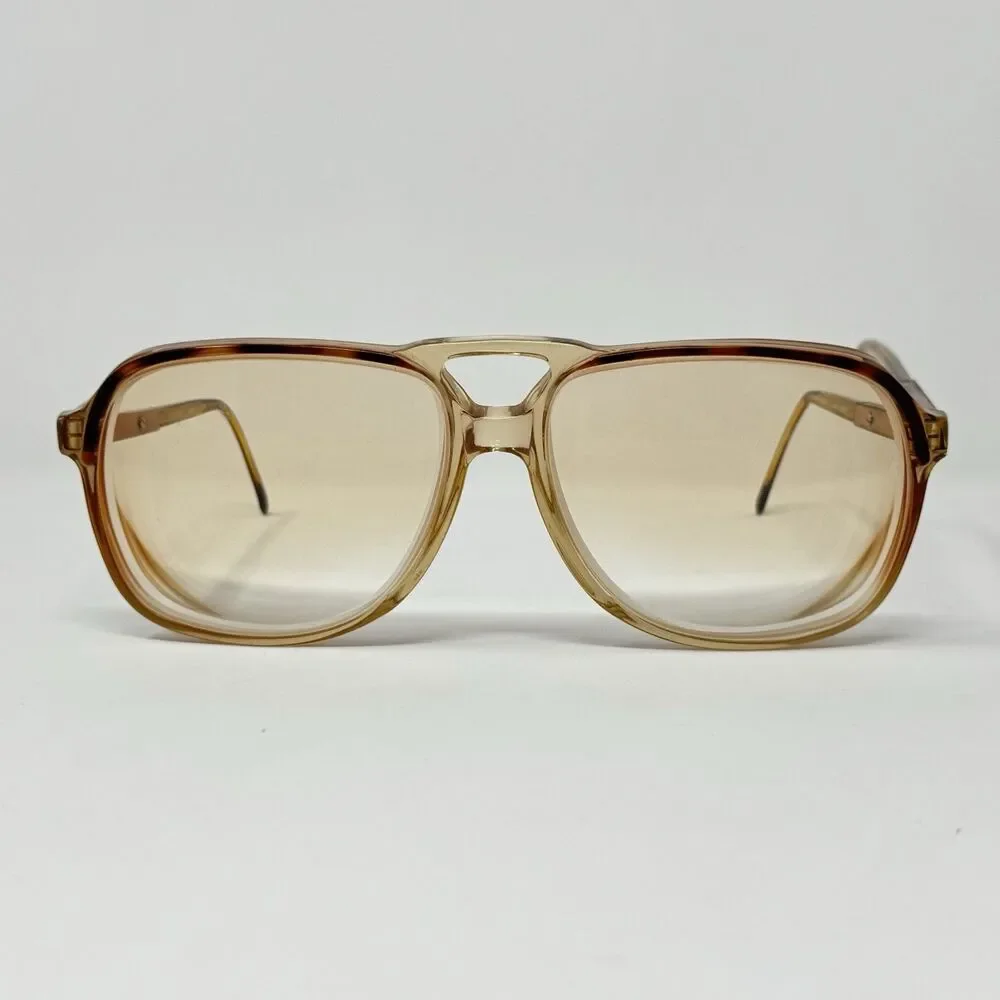 Vintage Couturier by Classic Claude Amber Eyeglass Frames France 57-20-150